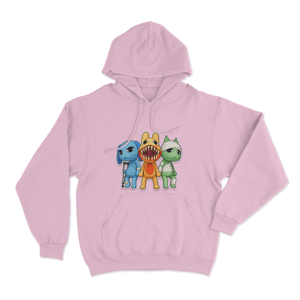 The Injured Trio Hoodie Pink The Injured Trio Hoodie Pink