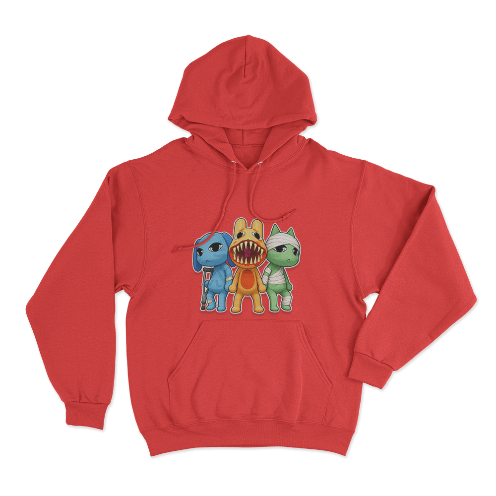 The Injured Trio Hoodie Red The Injured Trio Hoodie Red